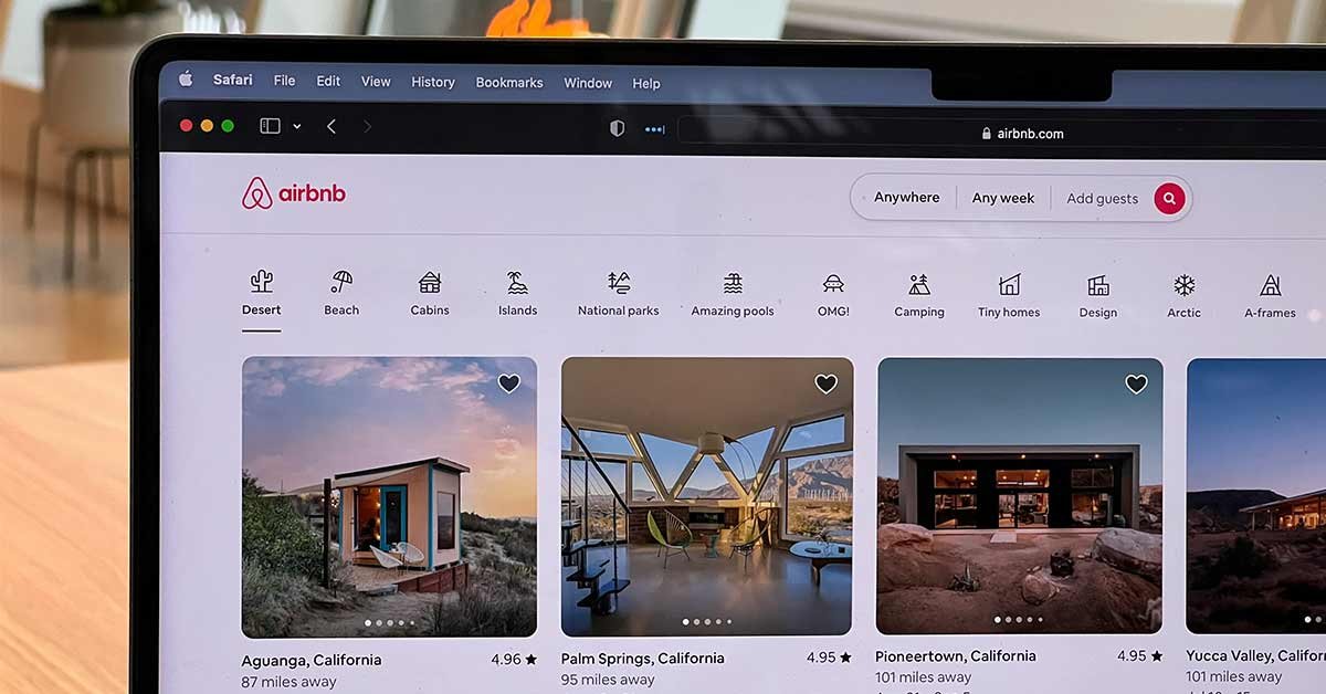 Página Web de Airbnb